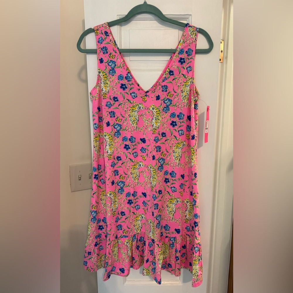 BNWT LILLY PULITZER  Camilla Swing Dress Prosecco Pink Tigress Garden Small